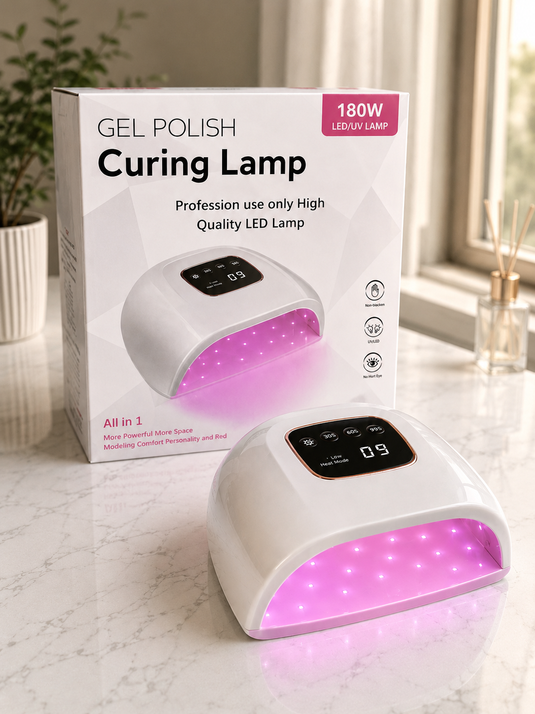 دستگاه لاک‌خشک‌کن UV/LED با توان ۱۸۰ وات